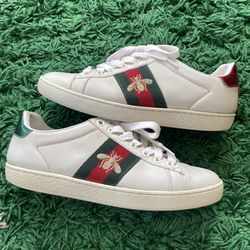 Gucci Ace Embroidered Bee Womens Shoe Sneakers W Size 6W/4.5M/4.5Y/36 EU Pre-Owned/Used! No Box! GOOD CONDITION!