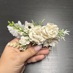 Floral hair comb custom ordered from Etsy new never worn