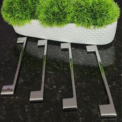 4 × BRAND NEW Chrome Cabinet Handles
