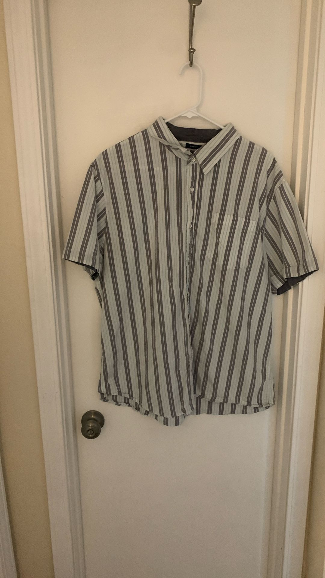 Men’s Button Up Striped Shirt
