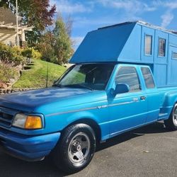 1994 Ford Ranger 5 Speed with Pop-up Cabover Camper Super Unique!