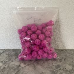 Hot Pink Gumball Beads