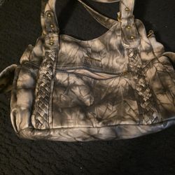 Grey Tye Dye Purse