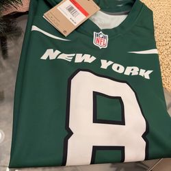 Nike New York Jets Aaron Rodgers Game Jersey in green.