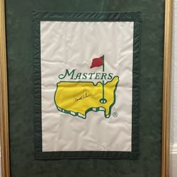 Masters Golf Flag Signed By Arnold Palmer