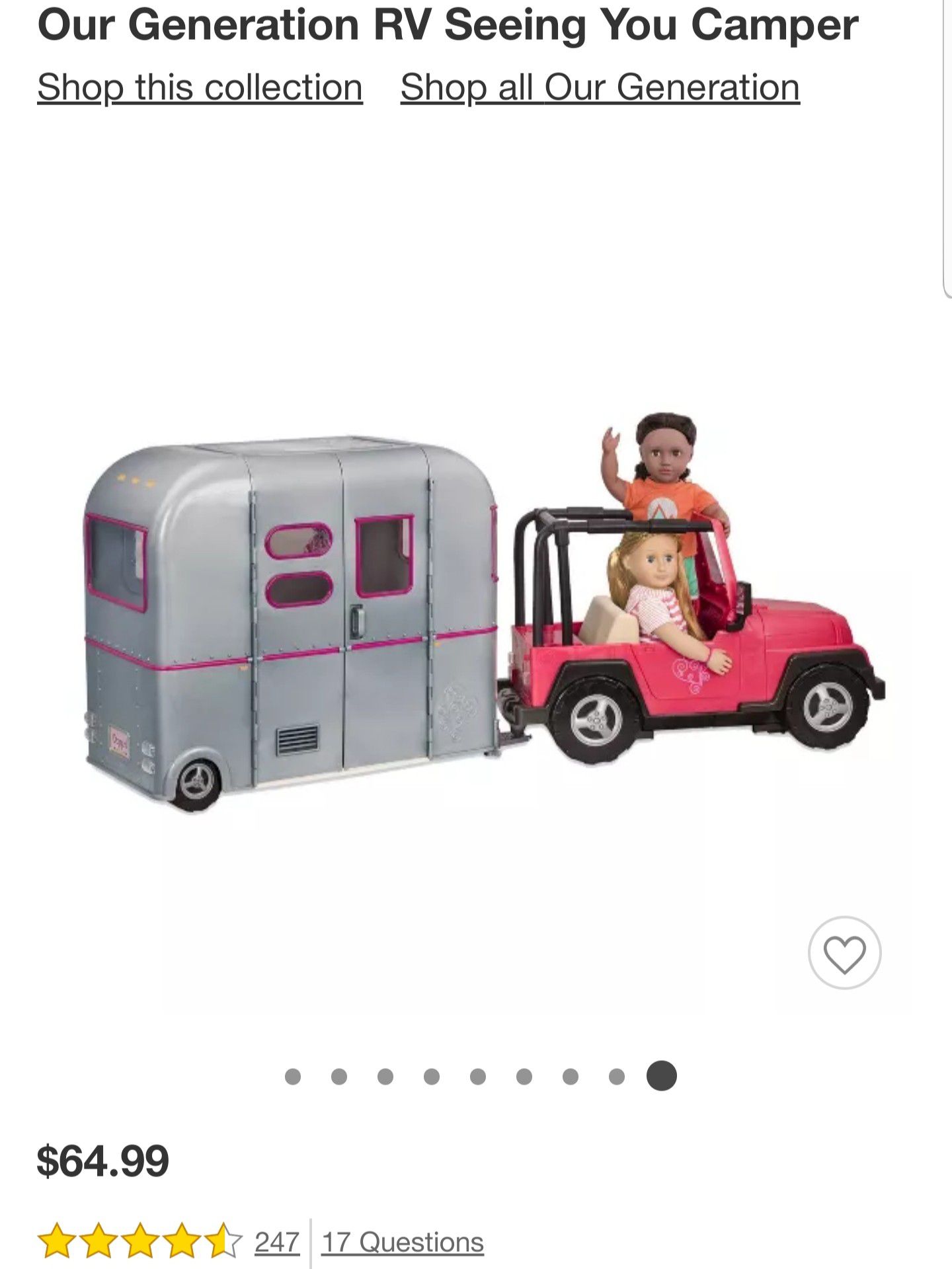Our Generation RV Seeing You Camper - Jeep sold separately in another post