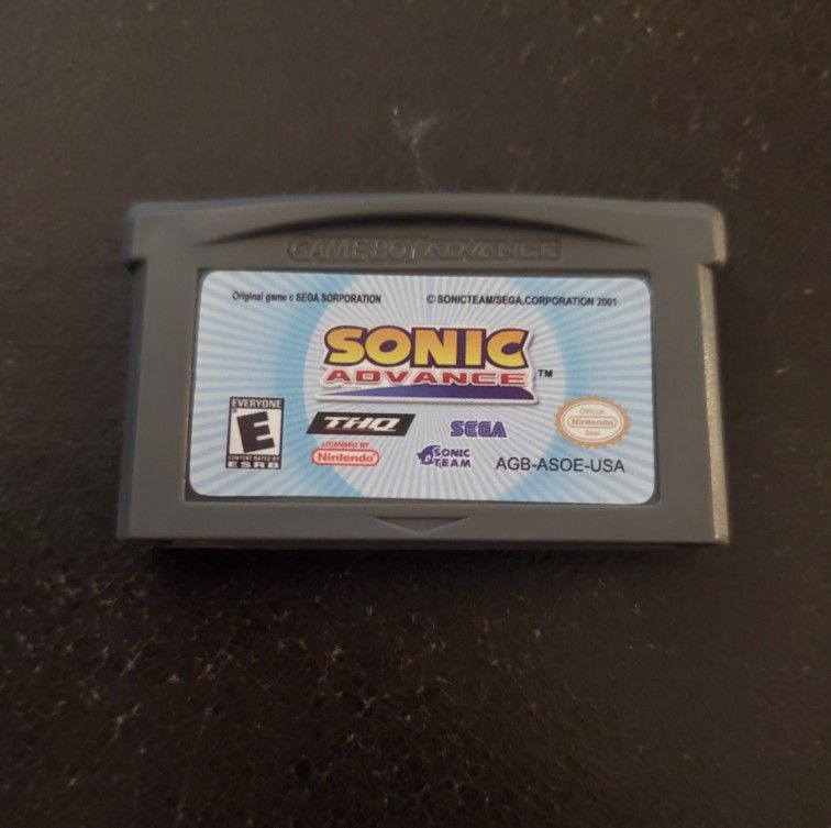 Sonic Advance 1 GBA Video Game Cartidge Gameboy Advance