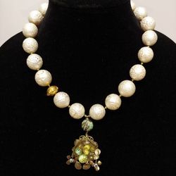 Vintage Style Pretty Faux Pearl Necklace 
