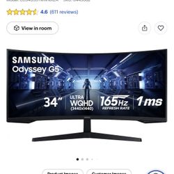 Samsung 34” Odyssey G5 1000R 