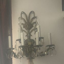 Antique Victorian Wall Sconce Set of Two 6 lights on each
