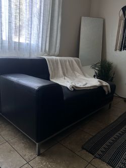 Black Leather Sofa (IKEA)