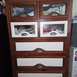 7 Drawer Tall Dresser | Solid Wood | Brown