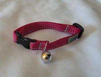 Pink cats collar with bell