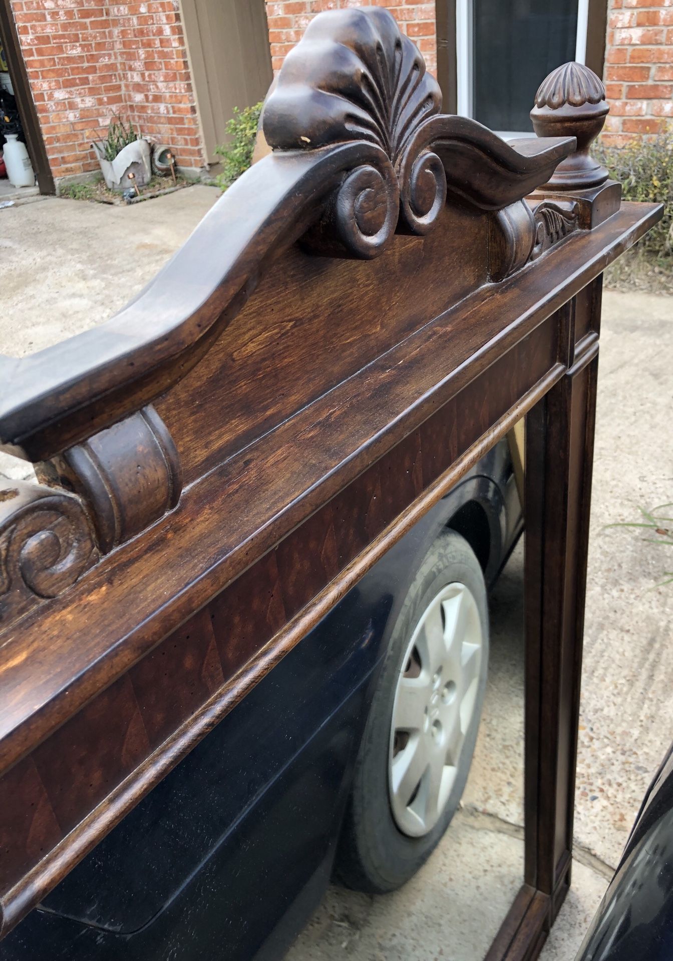 Solid Wood Mirror with Carve Details - Negotiable OBO!