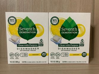 Seventh Generation 20ct Lemon Dishwasher Packs, Price for Both