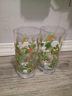 Glasses With Christmas Decoration 