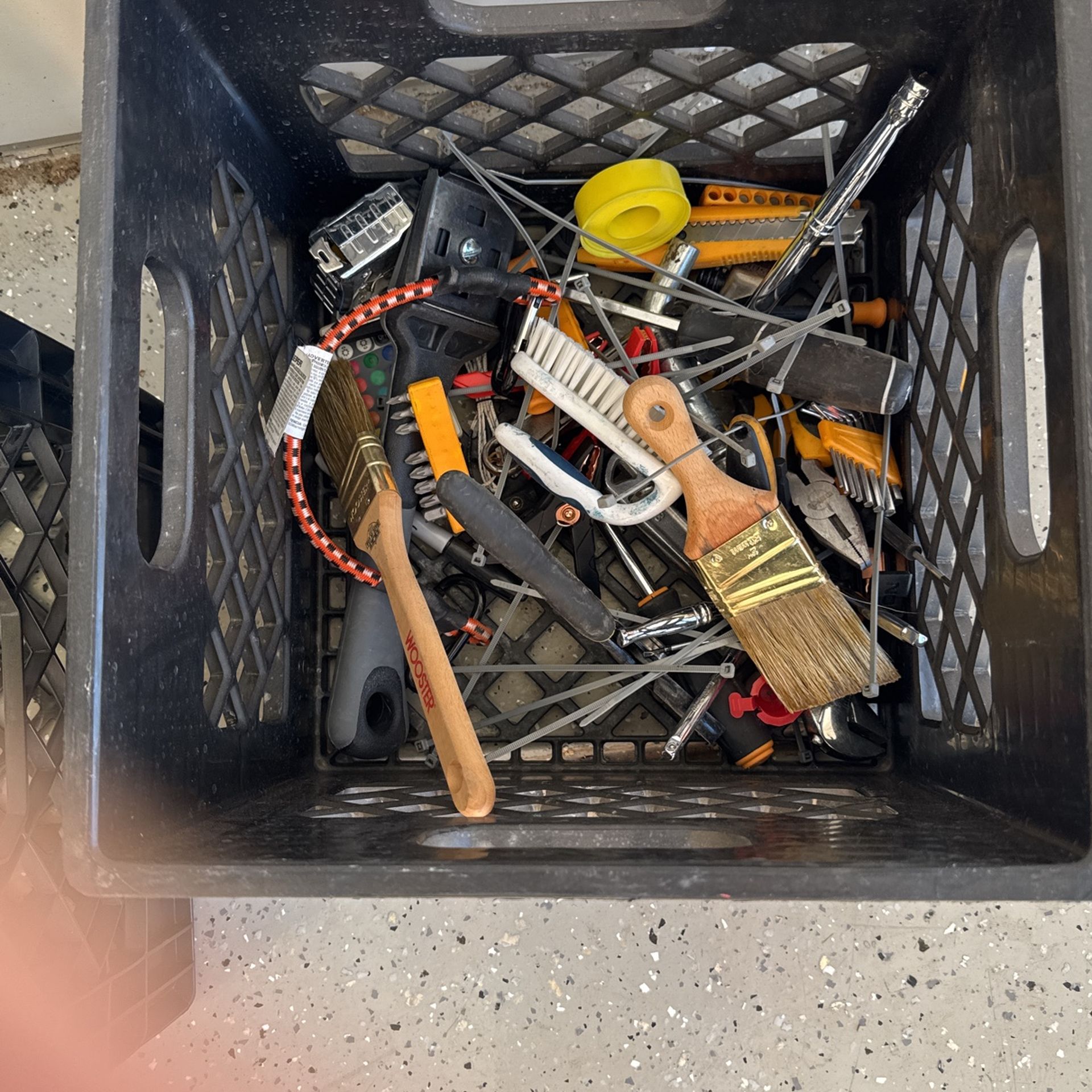 various tools, wrenches, drivers, pliers