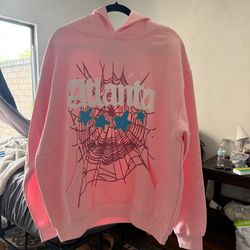 Sp5der Hoodie Pink Atlanta XLarge