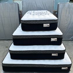 Full size mattress pillow top 12”.    New mattress in a plastic sealed       We offer same day delivery