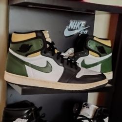 Air Jordan 1 High Clay Green Custom sz 10.5