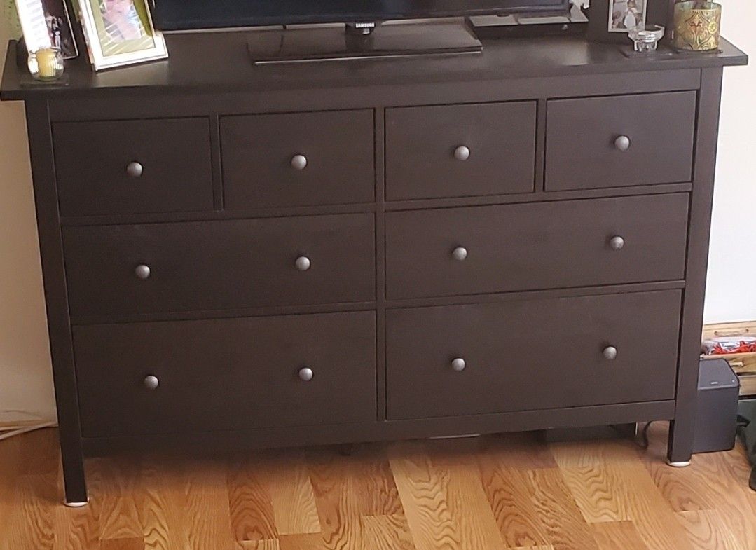 Dark Wood Dresser Tall/short, Night Stand