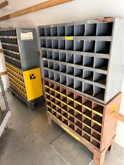 Industrial steel bolt bin organizers