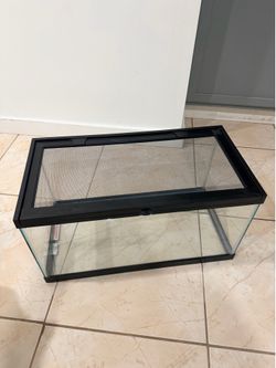 15 Gallon Glass Reptile Terrarium with Screen Lid