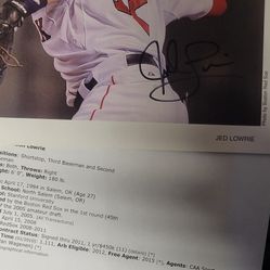 Jed Lowrie Red Sox Autograph