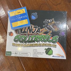 RARE RETIRED New NINJA SQUIRRELS Family Board Game & kids table topics To Go Card Game 