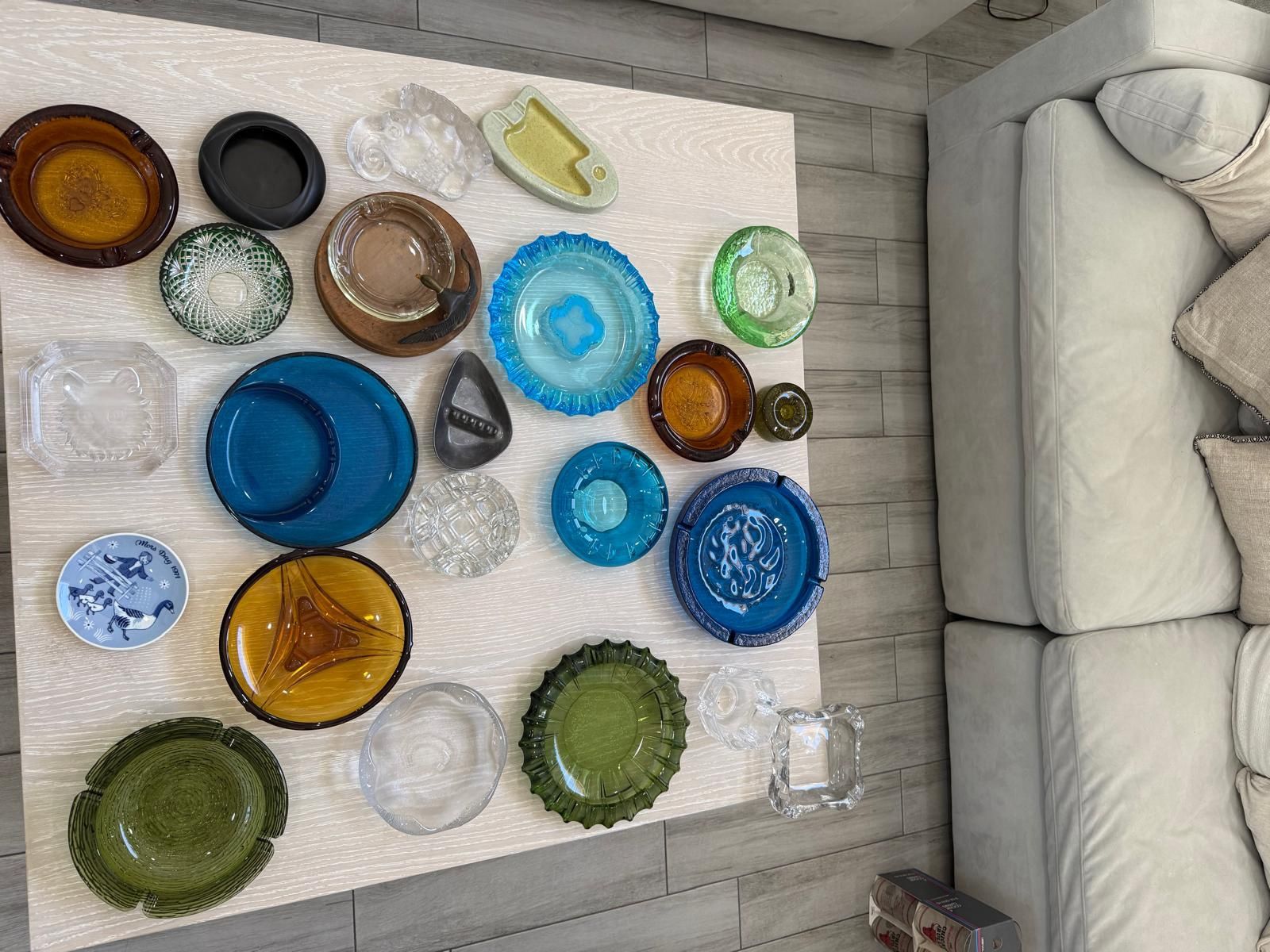 Vintage Glass Ashtrays & Trinket Dishes – Mid-Century Modern Collection