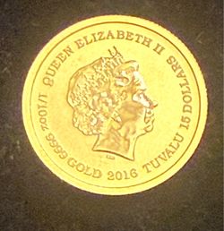 2016 Tuvalu 1/10 oz Gold