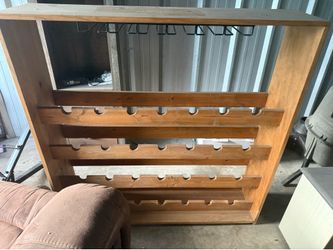 Large wooden wine rack