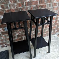 Pair Of Plant Stands Tall Tables 