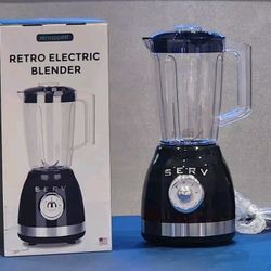 Servappetit Black 50s Retro Style Electric Countertop Blender 3-Speed Serv Nib