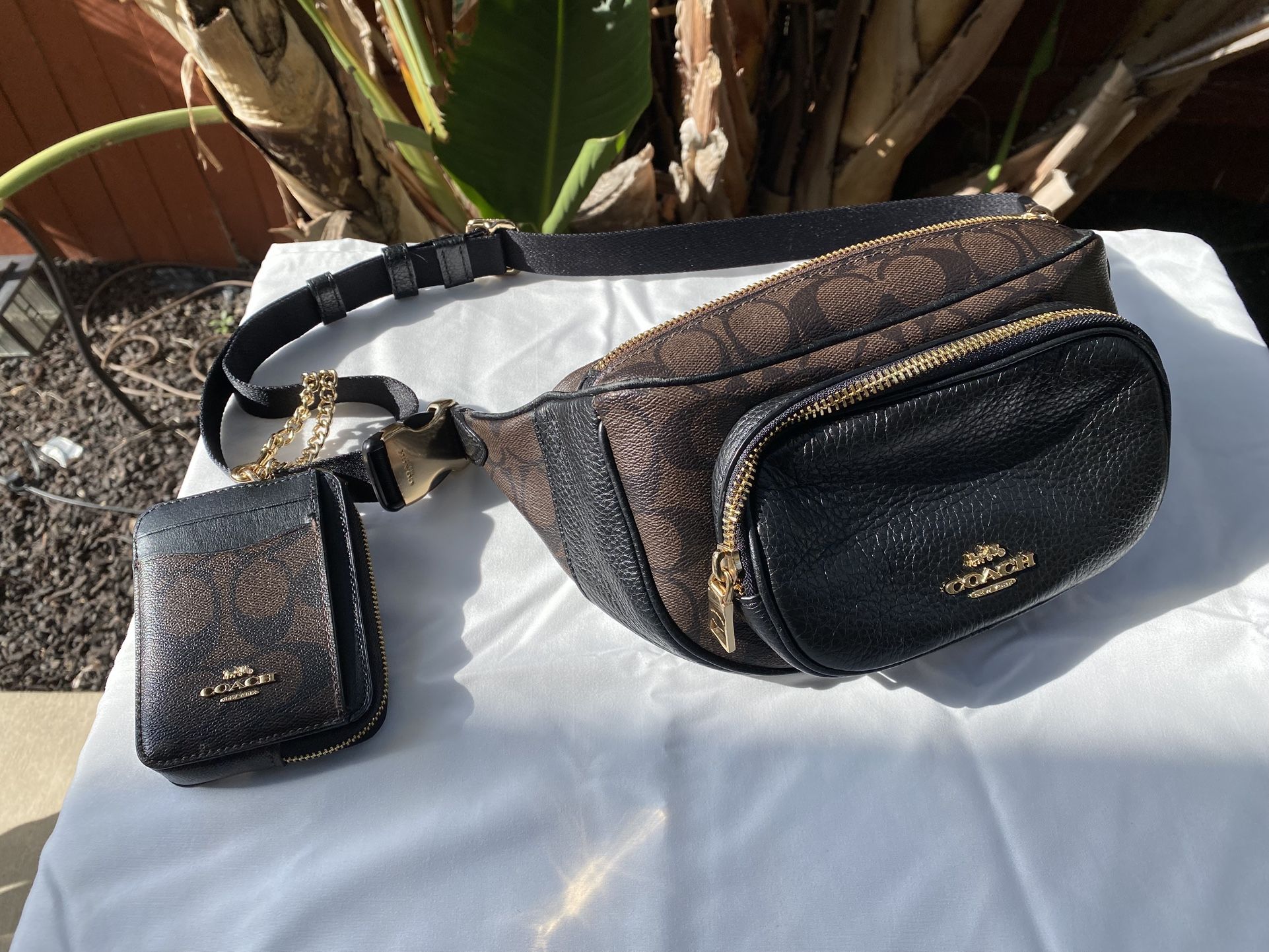 Coach Belt Bag with Zip Card Case