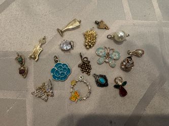 Lot of 16 Gold-toned Charms