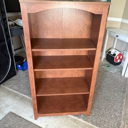 wooden bookshelf 
