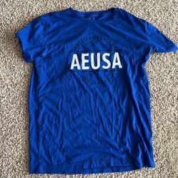 Used Blue American Eagle Short Sleeve Shirt 