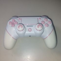 Control Ps4 Rosa Y Blanco