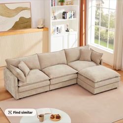 Modular Sectional Sofa Couch Coffe Color