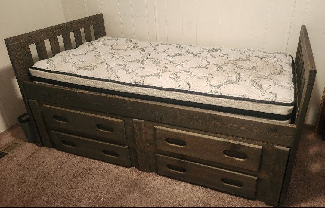 Twin Bed With Drawers
