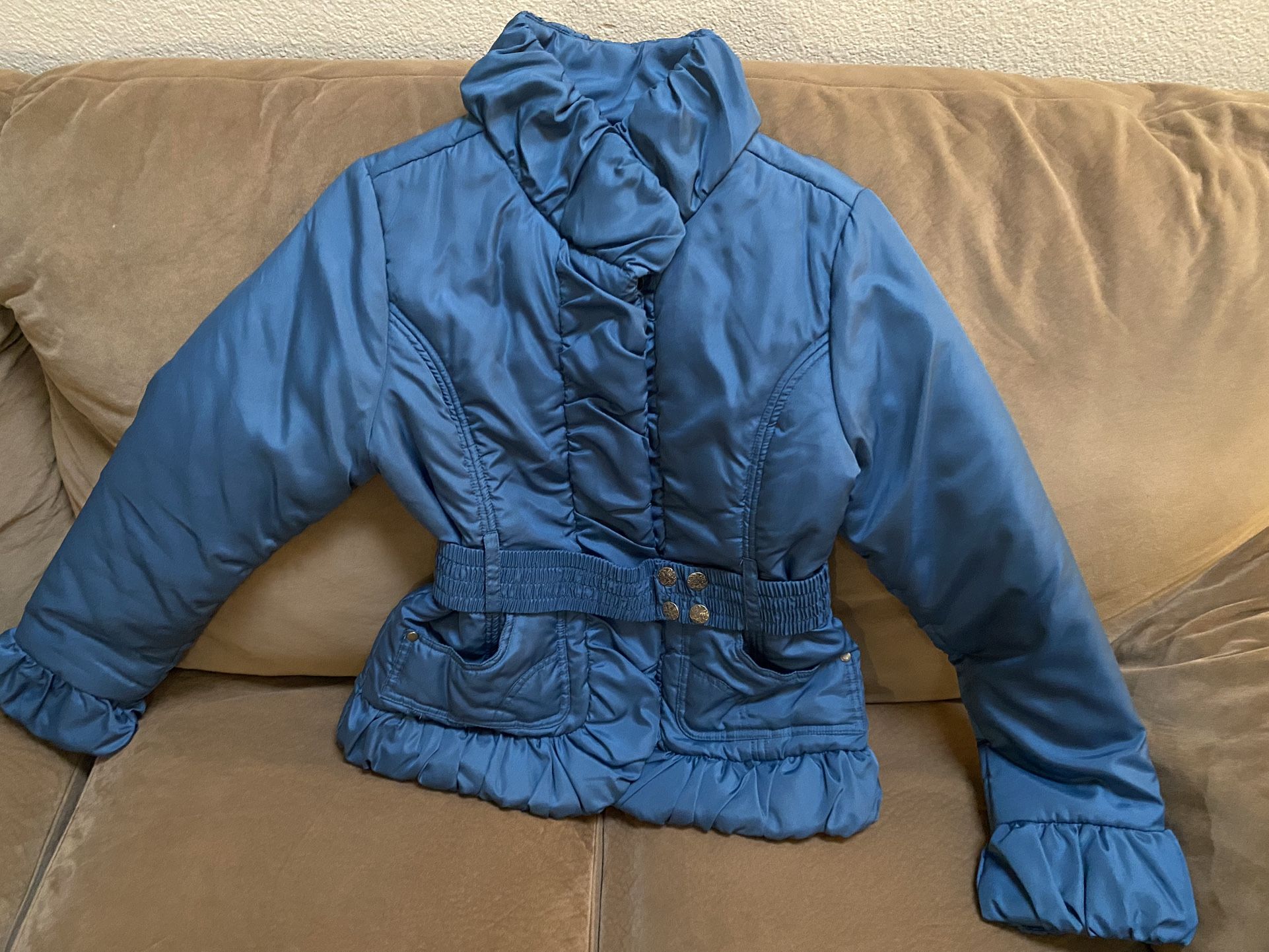 Women’s Blue Rain Jacket (size Medium)