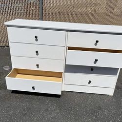 8 drawer white