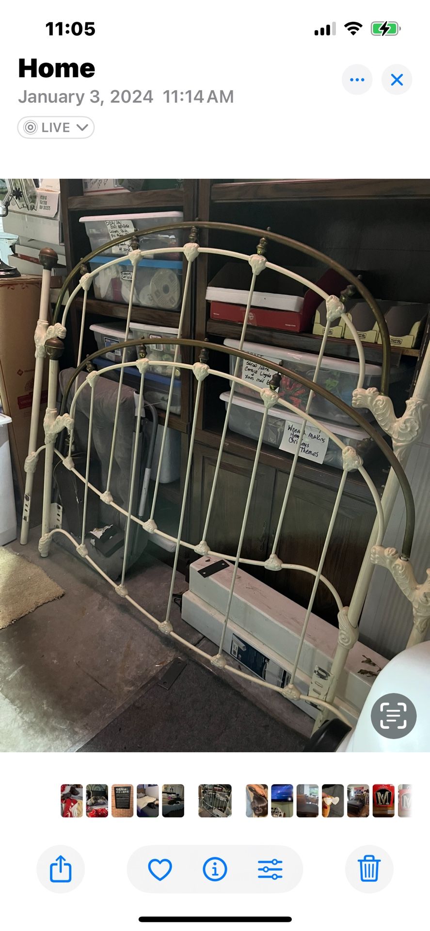 Vintage Brass Bed frame From 60s Full Or Double