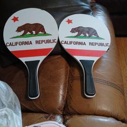 California Republic Paddleball Set With Paddle Covers 