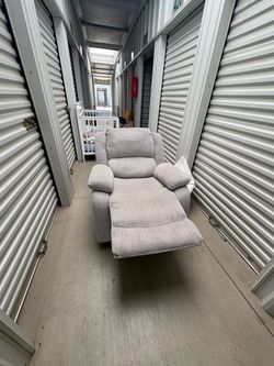 Gray Fabric Recliner Chair