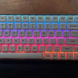 Iqunix F96 White Keys And Blue Frame Bluetooth Mechanical Keyboard 