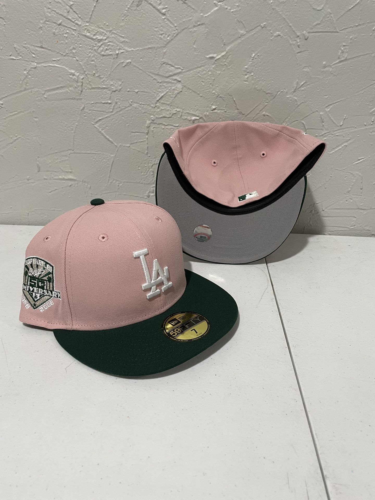 Mlb New Era Los Angeles Dodgers Pink Forest Brim Brim 50th Anniversary ...