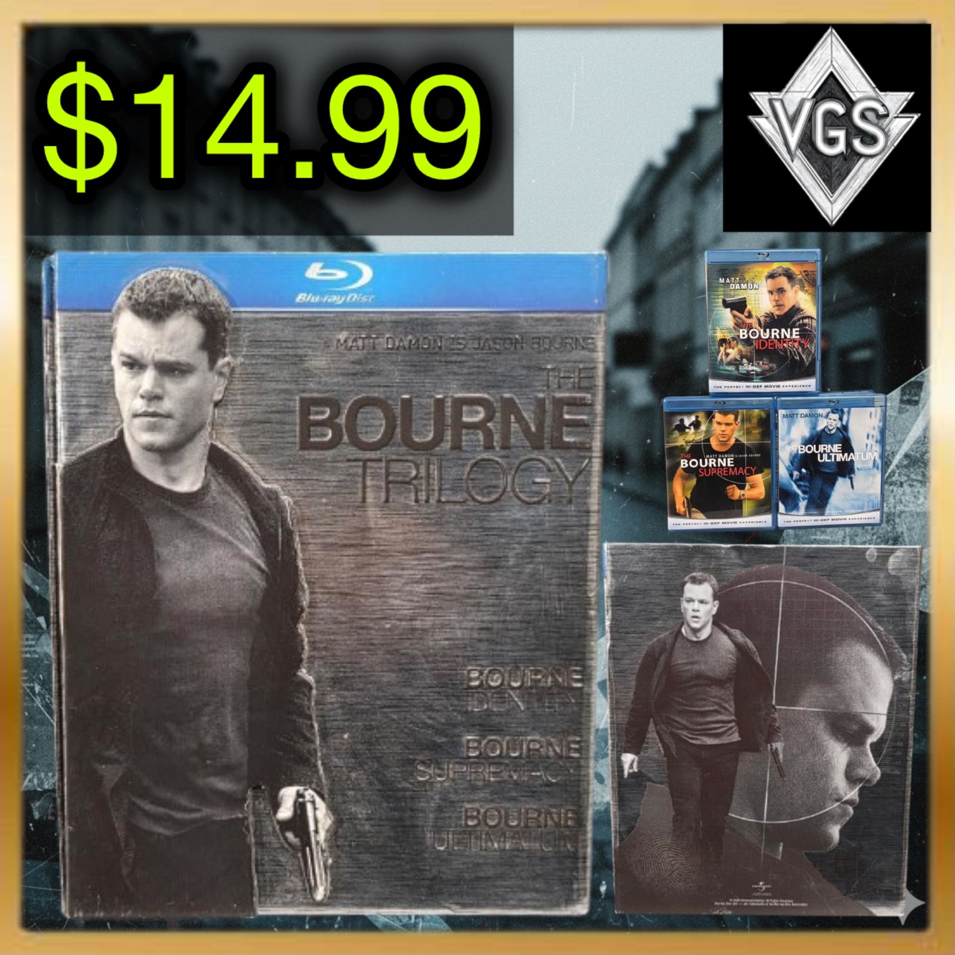 *COMPLETE* The Bourne Trilogy (Blu-ray, 2002–2007)