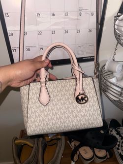 MK Pink and White totes bag